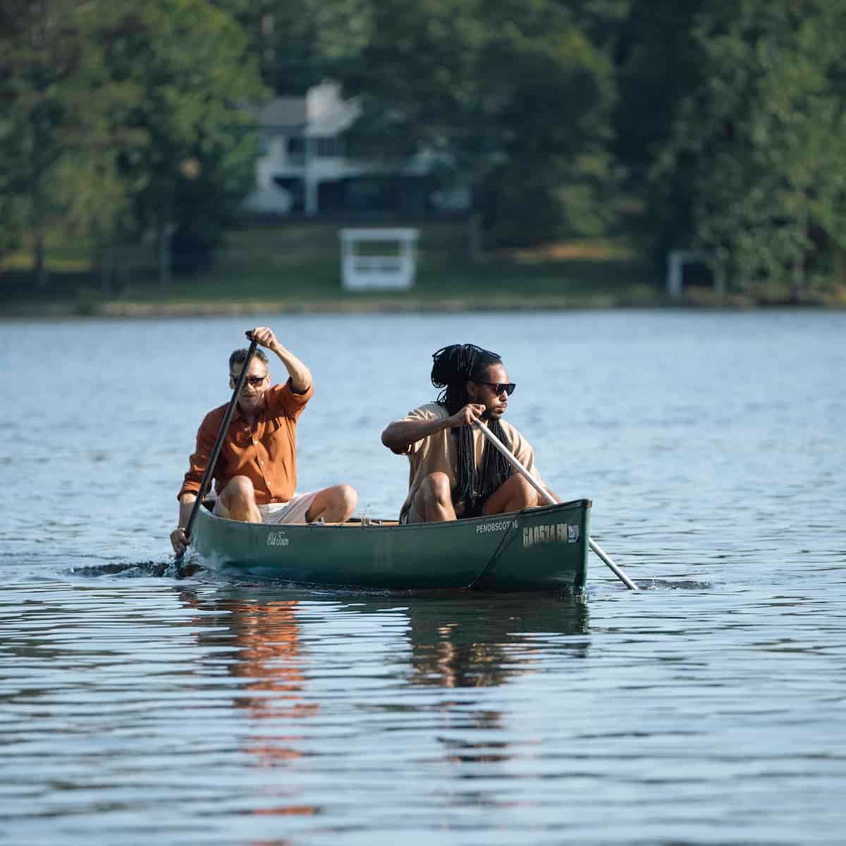 people in a canoe