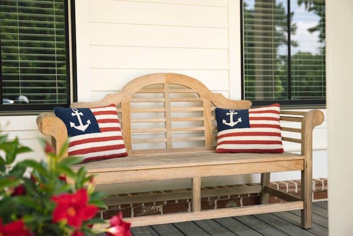 bench on porch
