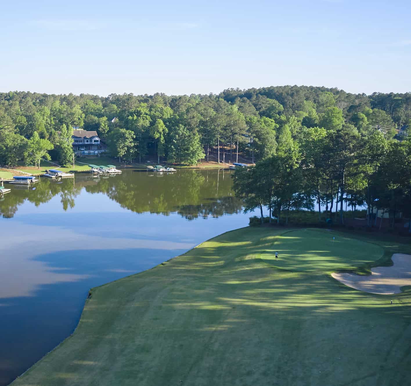 lake and golf course