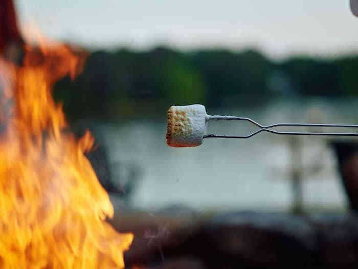 marshmellow being roasted